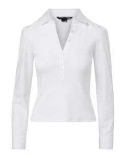 Veronica Beard Hania Button-Down Top -Veronica Beard J2308JY020S0657 WHITE