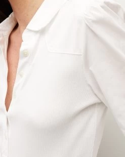 Veronica Beard Hania Button-Down Top -Veronica Beard J2308JY020S0657 WHT PRODUCT 03