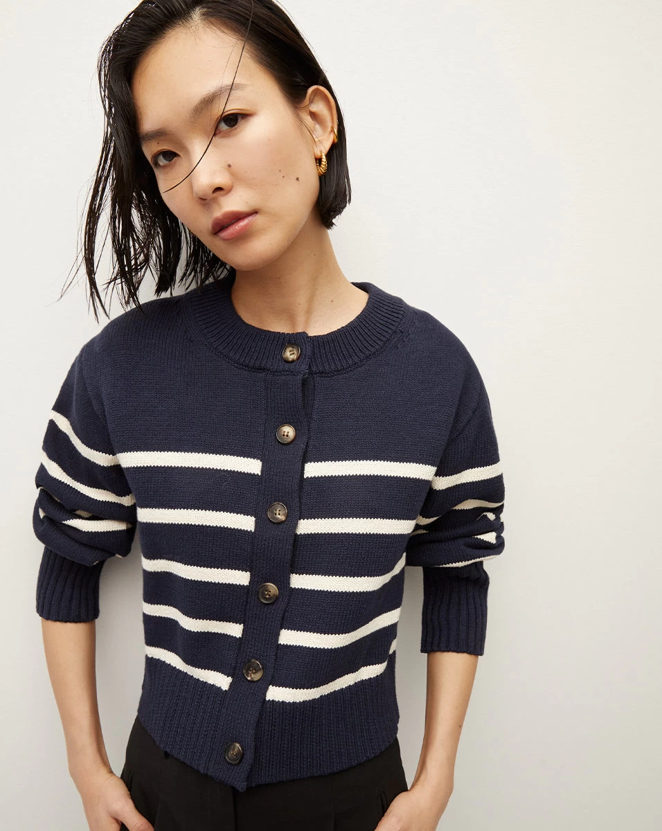 Veronica Beard Kylin Striped Cardigan 2 Veronica Beard Kylin Striped Cardigan - Image 2