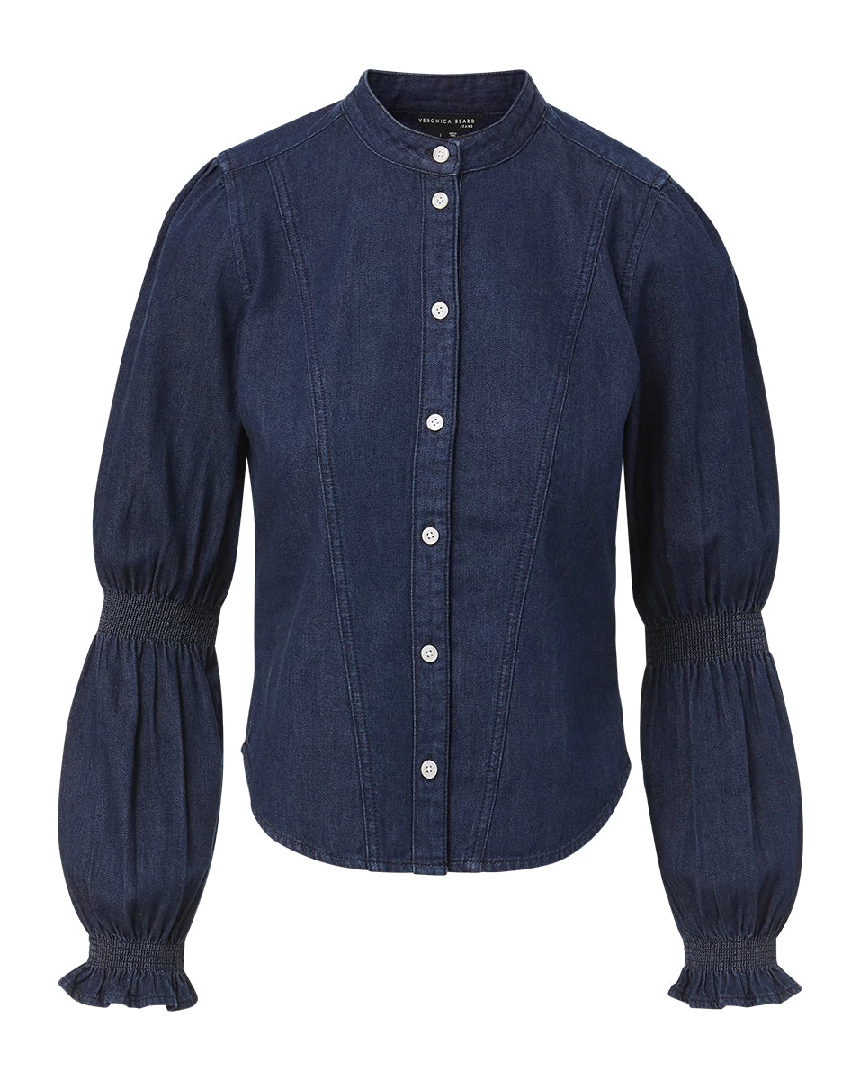 Veronica Beard Dalton Puff-Sleeve Top 6 Veronica Beard Dalton Puff-Sleeve Top - Image 6