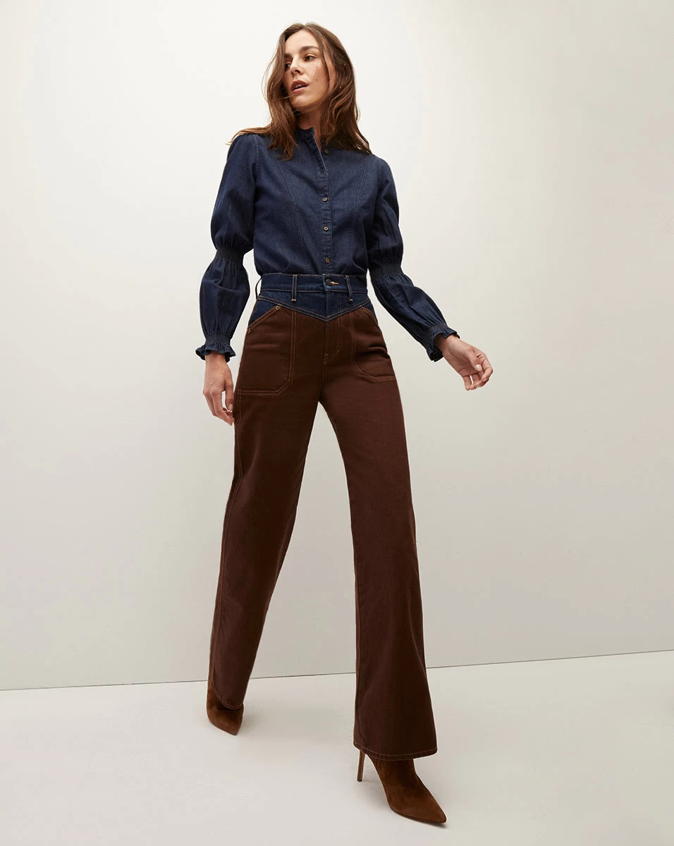 Veronica Beard Dalton Puff-Sleeve Top 2 Veronica Beard Dalton Puff-Sleeve Top - Image 2