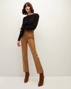 Veronica Beard Joey Straight-Leg Jean | Vegan Leather