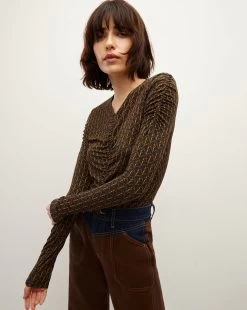 Veronica Beard 7 Veronica Beard Neeta Stirrup-Print Ruched Top