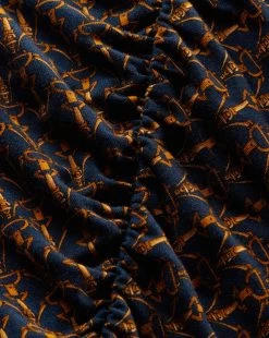 Veronica Beard Neeta Stirrup-Print Ruched Top -Veronica Beard J2309JY15S0714 NAVYMULTI PRODUCT 03