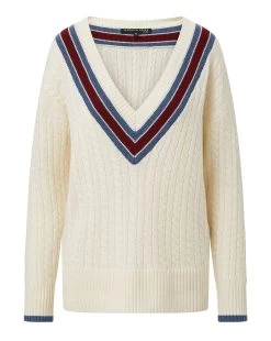 Veronica Beard Sibley Cable-Knit Sweater 11 Veronica Beard Sibley Cable-Knit Sweater -Veronica Beard J2309KD15K0209 IVORY