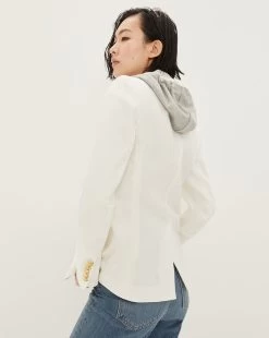 Veronica Beard Miller Linen Dickey Jacket + Hoodie Dickey -Veronica Beard MILLERLINEN HOODIE PRODUCT 03