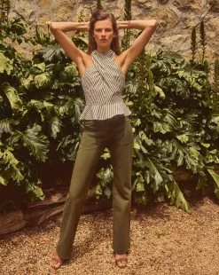 Veronica Beard Crosbie Slim Wide-Leg Pant | Patch Pockets -Veronica Beard PDP Look 05 1548 R 9a3c721b 989b 459e 999a 1cd15c042323