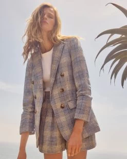 Veronica Beard Beacon Plaid Linen Dickey Jacket -Veronica Beard PDP Look 07 2109 R