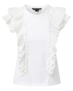 Veronica Beard Bardot Ruffle Tee 9 Veronica Beard Bardot Ruffle Tee -Veronica Beard j2212jy033s0479 d913428c