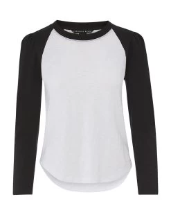 Veronica Beard Mason Baseball Tee 12 Veronica Beard Mason Baseball Tee -Veronica Beard j2302jy0070391 whiteblack 1d7925f3