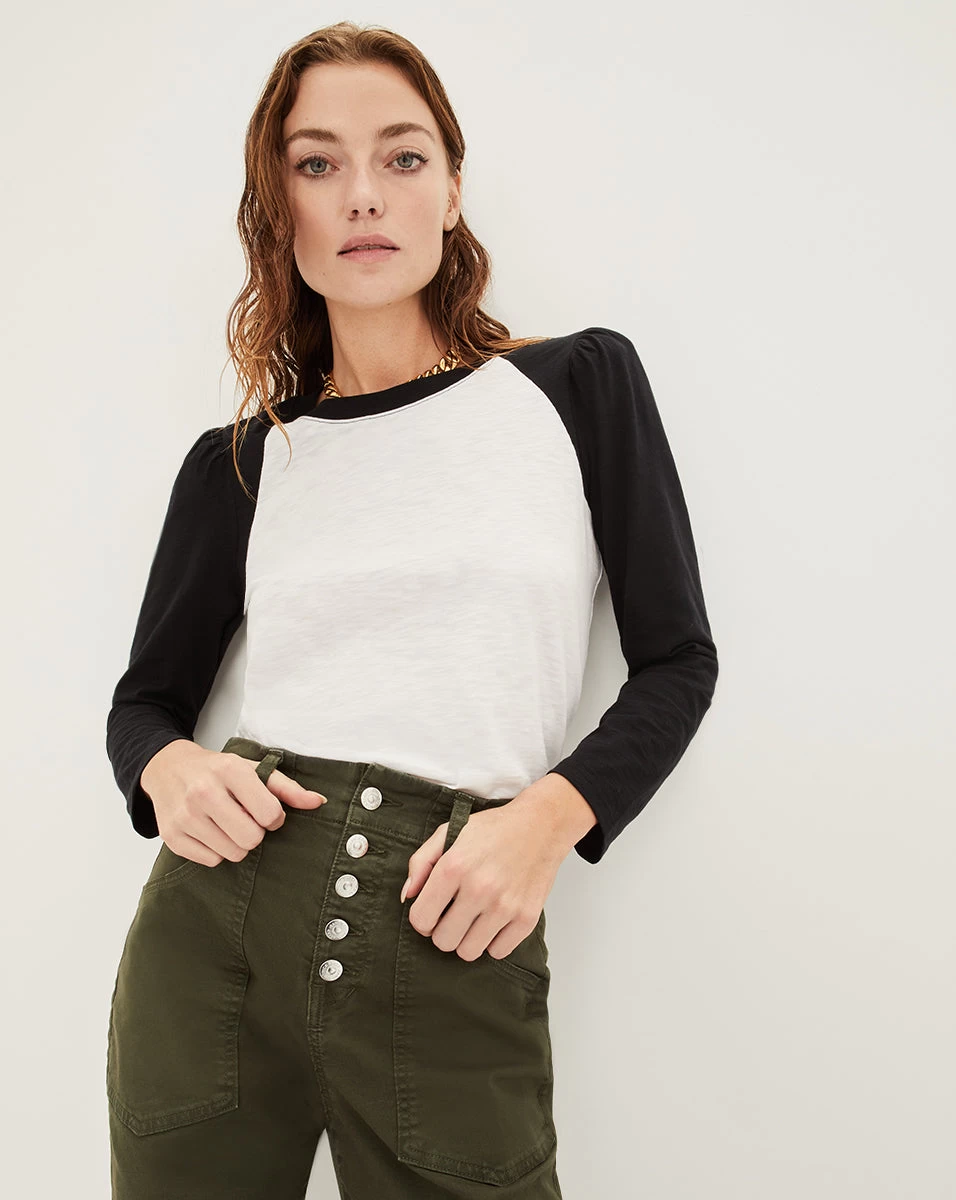 Veronica Beard Mason Baseball Tee 1 Veronica Beard Mason Baseball Tee