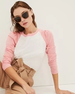 Veronica Beard Mason Baseball Tee 13 Veronica Beard Mason Baseball Tee -Veronica Beard j2302jy0070391 wht EF 80 A2peony product 01 767a0c41